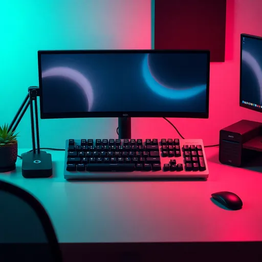 Mechanical keyboard and desk setup